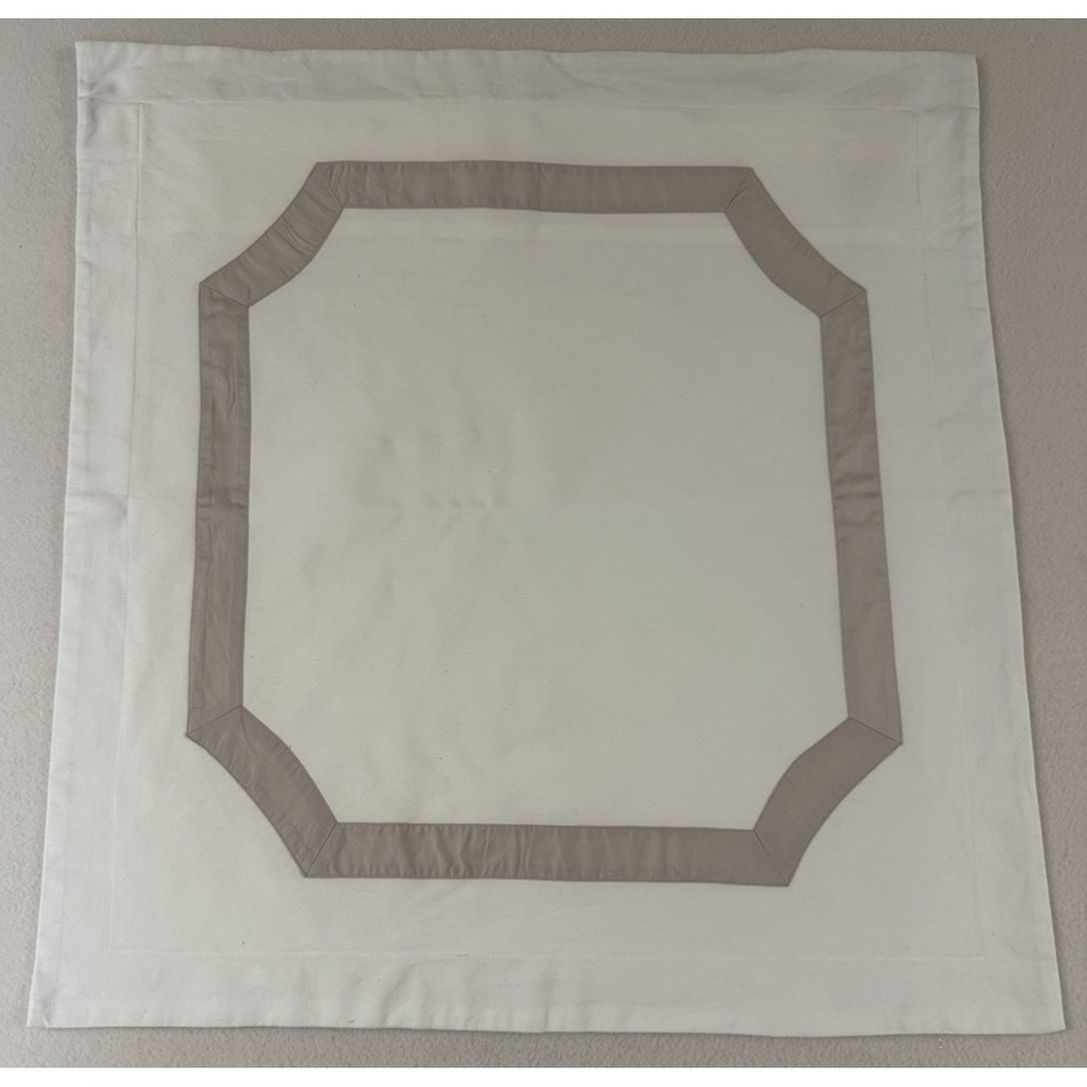 Ralph Lauren Euro Sham One Suite Framed Pique Mink Hotel Luxury‎ Washed Once